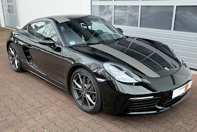 Dekorbeklebung Porsch 718 Cayman Mit R Streifen Und Turdekor Intitan Matt