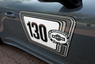 Dekorbeklebung Porsche 911 Gt3 Martini Racing Dekor Monochrom