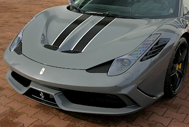 Vollverklebung Ferrari 458 Speciale Von Schwarz In Grau Glaenzend