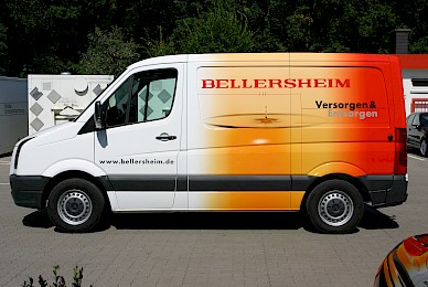 Fahrzeugvollverklebung Mercedes Sprinter Bellersheim Mit Digitaldrucken