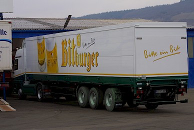 Lkw Auflieger Beschriftung Mitdigitaldrucken Bitburger