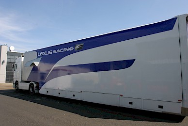 Lkw Beschriftung Autotransporter Lexus Racing