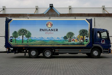 Lkw Beschriftung Mit Digitaldrucken Auf Paulaner