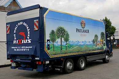 Lkw Beschriftung Mit Digitaldrucken Auf Paulaner