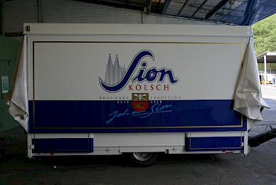 Schankwagen Beschriftung Sion Koelsch