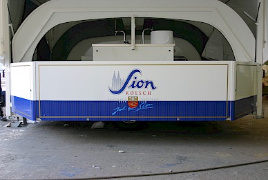 Schankwagen Beschriftung Sion Koelsch