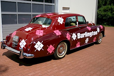 Fahrzeugbeschriftung Bentley S1 Falke Burlington Design