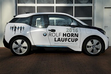 Fahrzeugbeschriftung Bmw I3 Lauf Cup Begleitfahrzeug