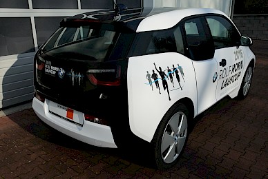 Fahrzeugbeschriftung Bmw I3 Lauf Cup Begleitfahrzeug