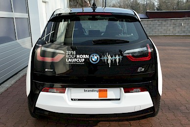 Fahrzeugbeschriftung Bmw I3 Lauf Cup Begleitfahrzeug