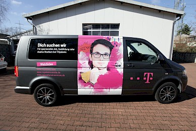 Fahrzeugbeschriftung Mercedes Vito Telekom Ausbildung