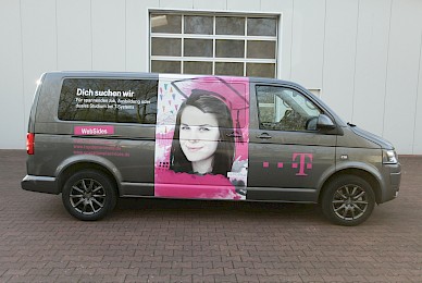 Fahrzeugbeschriftung Mercedes Vito Telekom Ausbildung
