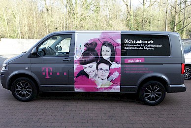 Fahrzeugbeschriftung Mercedes Vito Telekom Ausbildung