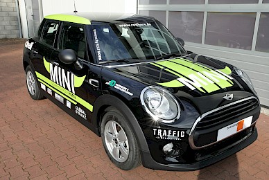 Fahrzeugbeschriftung Mini One 5 Tuerer Rsv Dueren Begleitfahrzeug