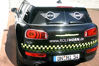 Fahrzeugbeschriftung Mini Oneclubman Rsv Dueren Begleitfahrzeug