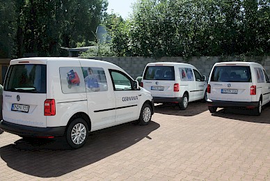 Fahrzeugbeschriftung Vw Caddy Germania Gebaeudedienste