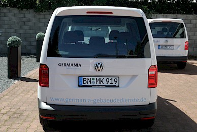 Fahrzeugbeschriftung Vw Caddy Germania Gebaeudedienste