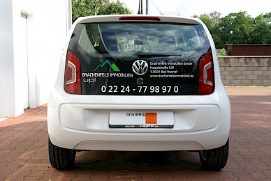 Fahrzeugbeschriftung Vw Up Drachenfels Immobilien