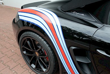 Porsche Boxster 718 Spyder Im Martini Design Und Steinschlagschutz Vvorderwagen