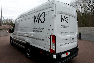 Fahrzeugbeschriftung Ford Transit Meisterkuechen Beckermann