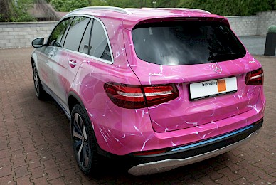 Digitaldruck An Einem Mercedes Glc F Cell Mitweissdruck Auf Transparent
