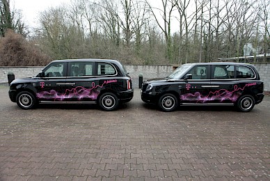 Fahrzeugbeschriftung London Taxi Der Telekom