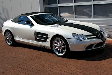 Vollverklebung Mercedes Slr Mclaren In Satin Pearl White