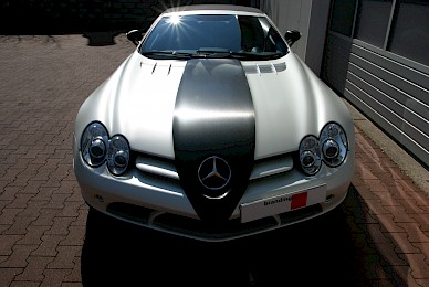 Vollverklebung Mercedes Slr Mclaren In Satin Pearl White