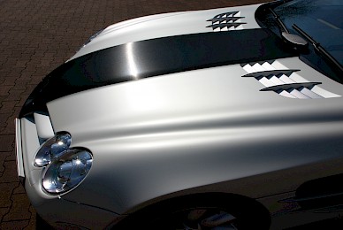 Vollverklebung Mercedes Slr Mclaren In Satin Pearl White