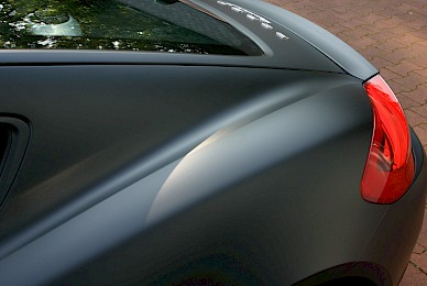 Porsche Cayman S Vollverklebung Von Gelb Auf Mattschwarz