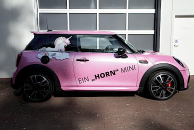 Mini Jcw Vollverklebung Rosa Glitzer