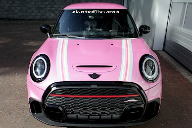 Mini Jcw Vollverklebung Rosa Glitzer