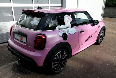 Mini Jcw Vollverklebung Rosa Glitzer